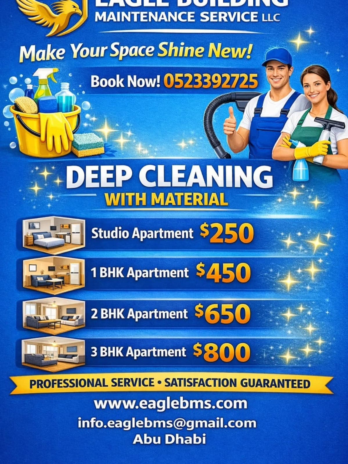 Professional cleaning service in Abu Dhabi
